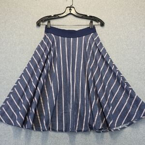 Metro Wear Navy and White A-Line Skirt